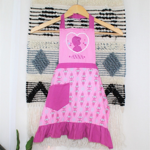 Disney Other - Disney Frozen "Anna" Ruffle Hem Pink Apron Ages 4+